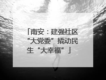 南安：建强社区“大党委”撬动民生“大幸福”