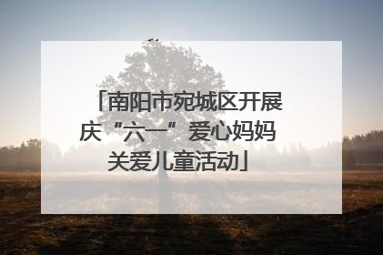 南阳市宛城区开展庆“六一”爱心妈妈关爱儿童活动