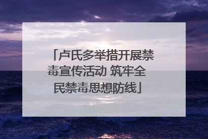卢氏多举措开展禁毒宣传活动 筑牢全民禁毒思想防线