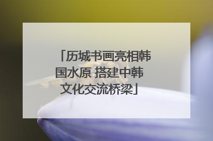 历城书画亮相韩国水原 搭建中韩文化交流桥梁