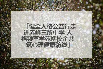 健全人格公益行走进赤峰三所中学 人格频率学苑携校企共筑心理健康防线