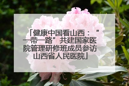 健康中国看山西：“一带一路”共建国家医院管理研修班成员参访山西省人民医院