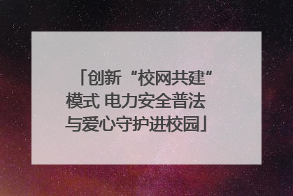 创新“校网共建”模式 电力安全普法与爱心守护进校园
