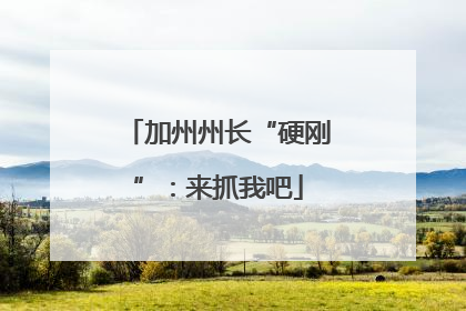 加州州长“硬刚”：来抓我吧