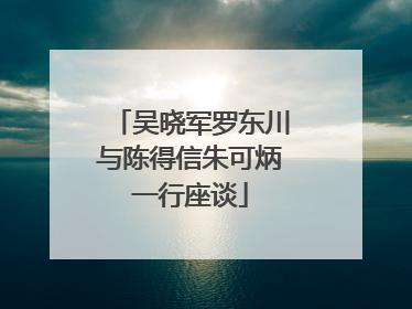 吴晓军罗东川与陈得信朱可炳一行座谈