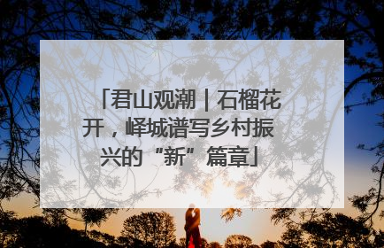 君山观潮｜石榴花开，峄城谱写乡村振兴的“新”篇章