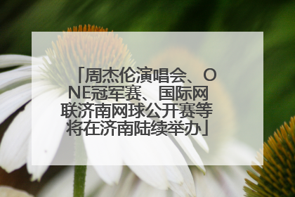 周杰伦演唱会、ONE冠军赛、国际网联济南网球公开赛等将在济南陆续举办