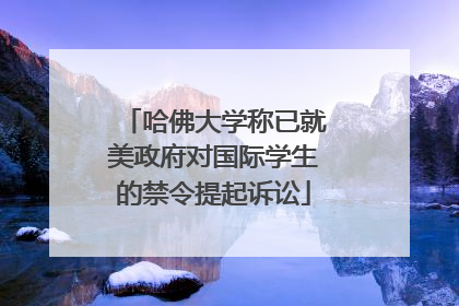 哈佛大学称已就美政府对国际学生的禁令提起诉讼