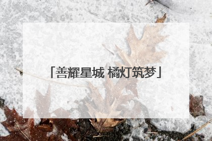 善耀星城 橘灯筑梦