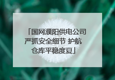国网濮阳供电公司严抓安全细节 护航仓库平稳度夏