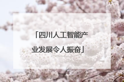 四川人工智能产业发展令人振奋