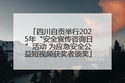 四川自贡举行2025年“安全宣传咨询日”活动 为应急安全公益短视频获奖者颁奖