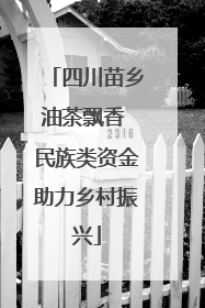 四川苗乡油茶飘香 民族类资金助力乡村振兴