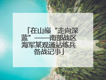 在山巅“走向深蓝”——南部战区海军某观通站练兵备战记事