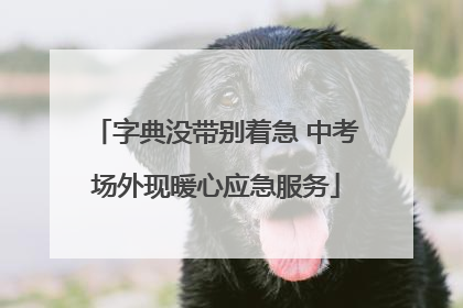 字典没带别着急 中考场外现暖心应急服务