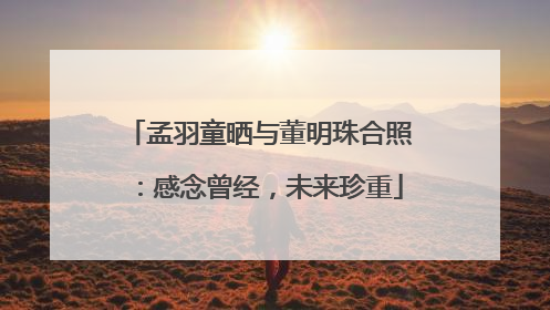 孟羽童晒与董明珠合照：感念曾经，未来珍重