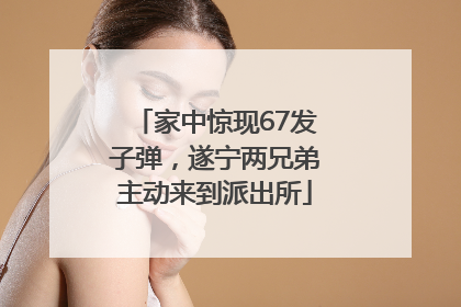 家中惊现67发子弹，遂宁两兄弟主动来到派出所