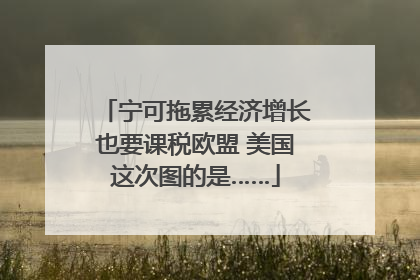 宁可拖累经济增长也要课税欧盟 美国这次图的是……