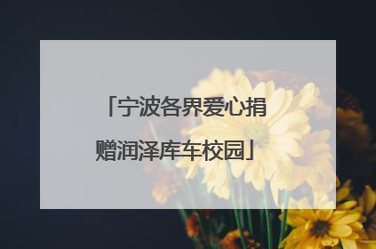 宁波各界爱心捐赠润泽库车校园