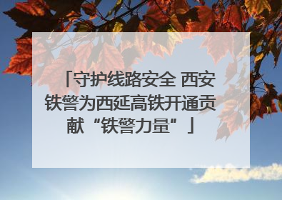 守护线路安全 西安铁警为西延高铁开通贡献“铁警力量”