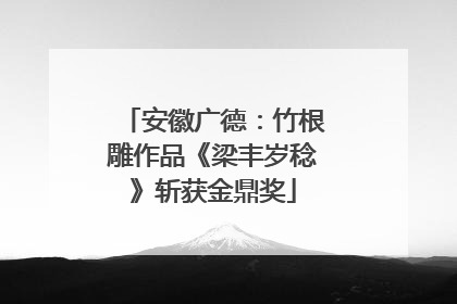 安徽广德：竹根雕作品《梁丰岁稔》斩获金鼎奖