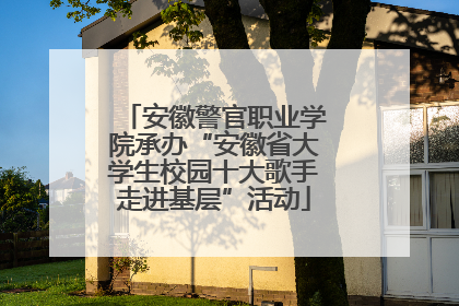 安徽警官职业学院承办“安徽省大学生校园十大歌手走进基层”活动