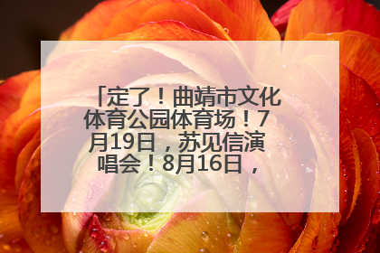 定了！曲靖市文化体育公园体育场！7月19日，苏见信演唱会！8月16日，萧敬腾演唱会！