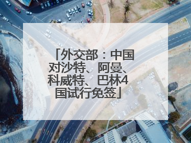 外交部：中国对沙特、阿曼、科威特、巴林4国试行免签