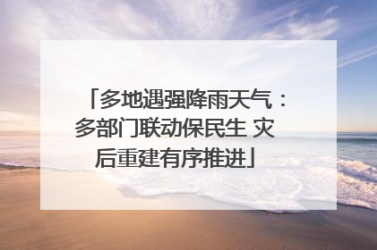 多地遇强降雨天气：多部门联动保民生 灾后重建有序推进