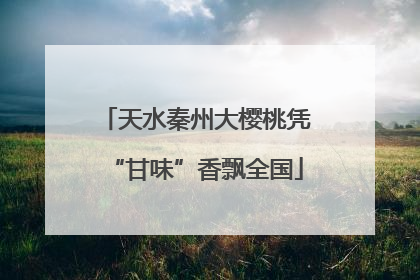 天水秦州大樱桃凭“甘味”香飘全国