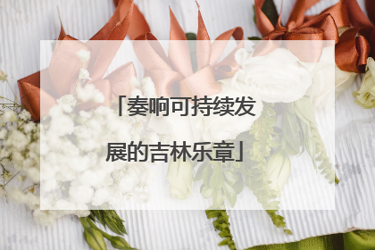 奏响可持续发展的吉林乐章