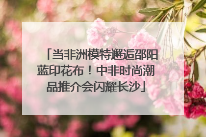 当非洲模特邂逅邵阳蓝印花布！中非时尚潮品推介会闪耀长沙