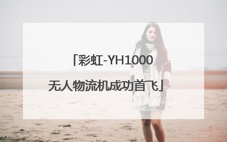 彩虹-YH1000无人物流机成功首飞