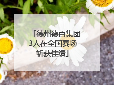 德州德百集团3人在全国赛场斩获佳绩