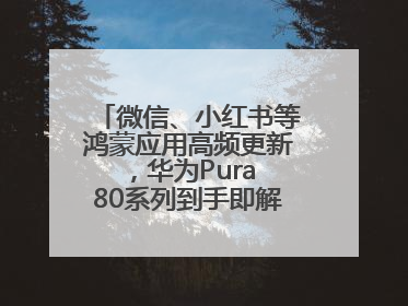 微信、小红书等鸿蒙应用高频更新，华为Pura 80系列到手即解锁全新体验！