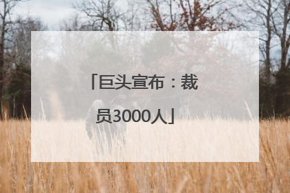 巨头宣布：裁员3000人
