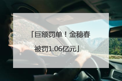巨额罚单！金穗春被罚1.06亿元