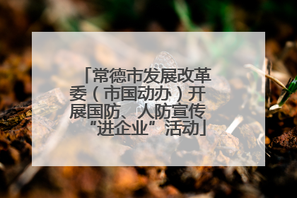 常德市发展改革委（市国动办）开展国防、人防宣传“进企业”活动