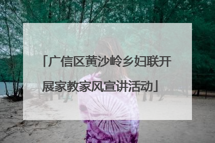 广信区黄沙岭乡妇联开展家教家风宣讲活动
