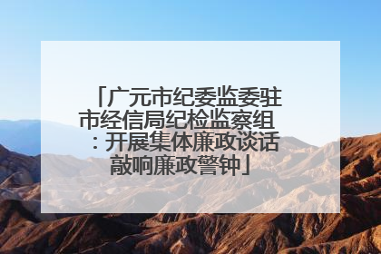 广元市纪委监委驻市经信局纪检监察组：开展集体廉政谈话 敲响廉政警钟