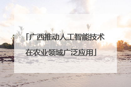 广西推动人工智能技术在农业领域广泛应用