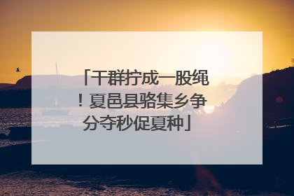 干群拧成一股绳！夏邑县骆集乡争分夺秒促夏种