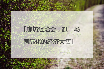 廊坊经洽会，赶一场国际化的经济大集