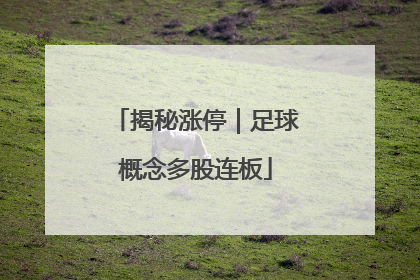 揭秘涨停｜足球概念多股连板