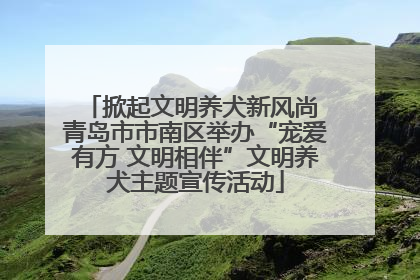 掀起文明养犬新风尚 青岛市市南区举办“宠爱有方 文明相伴”文明养犬主题宣传活动