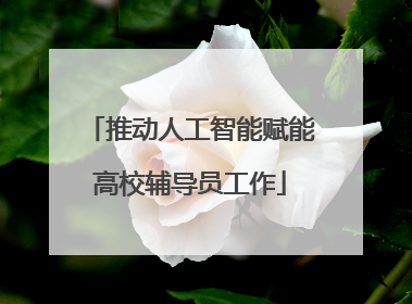 推动人工智能赋能高校辅导员工作
