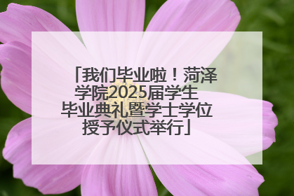 我们毕业啦！菏泽学院2025届学生毕业典礼暨学士学位授予仪式举行