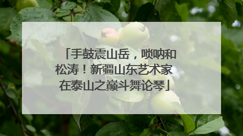 手鼓震山岳，唢呐和松涛！新疆山东艺术家在泰山之巅斗舞论琴