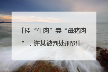 挂“牛肉”卖“母猪肉”，许某被判处刑罚