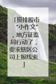 摸排股市“小作文”，地方证监局行动了，要求辖区公司上报线索